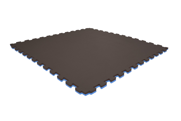 Tatami puzzlowe EVA 4 cm – czarno-niebieskie, 100 × 100 cm - NA ZAMÓWIENIE