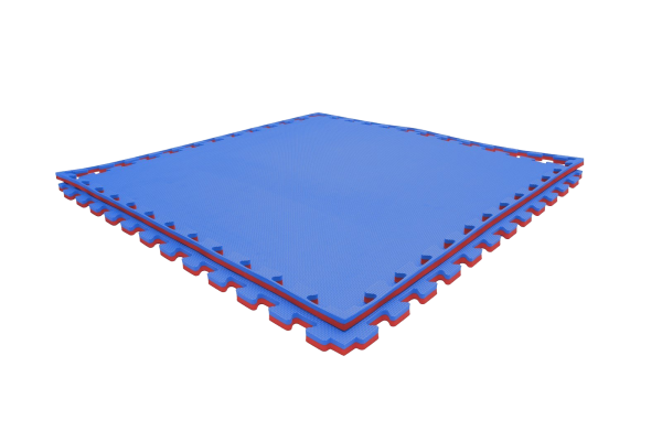 1babppjgxz-mataniebieskoczerwona100x1002cm6.png Tatami puzzlowe EVA 2 cm – niebiesko-czerwone, 100 × 100 cm