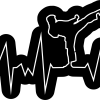 Naklejka Karate Kardiogram