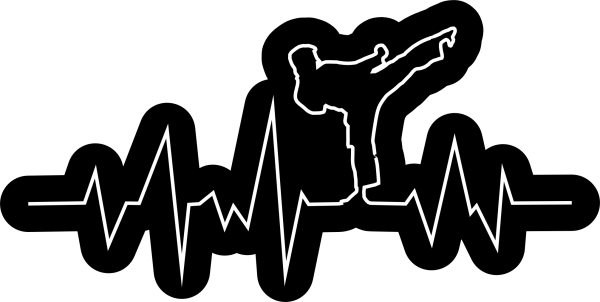 Naklejka Karate Kardiogram