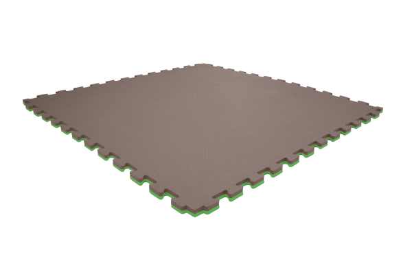 Tatami puzzlowe EVA 4 cm – szaro-zielone, 100 × 100 cm - NA ZAMÓWIENIE