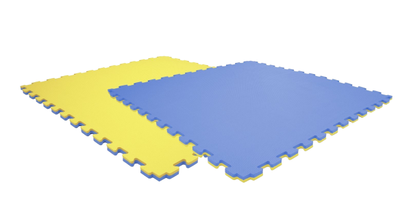 d6ogje0xce-matazoltoniebieska100x1002cm.png Tatami puzzlowe EVA 2 cm – niebiesko-żółte, 100 × 100 cm