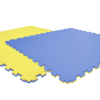Tatami puzzlowe EVA 4 cm – niebiesko-żółte, 100 × 100 cm - NA ZAMÓWIENIE