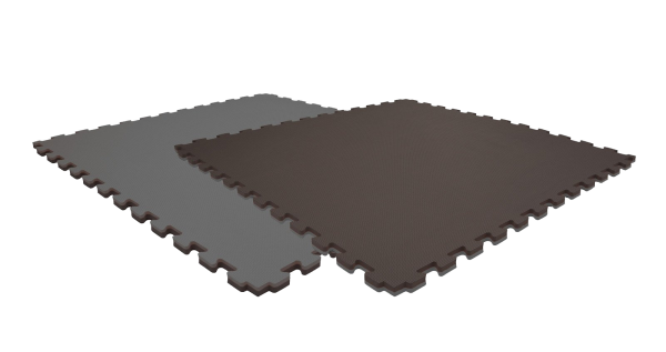 Tatami puzzlowe EVA 4 cm – czarno-szare, 100 × 100 cm - NA ZAMÓWIENIE