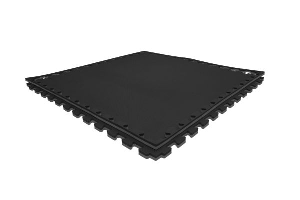 Tatami puzzlowe EVA 4 cm – czarno-szare, 100 × 100 cm - NA ZAMÓWIENIE