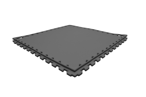 Tatami puzzlowe EVA 4 cm – czarno-szare, 100 × 100 cm - NA ZAMÓWIENIE