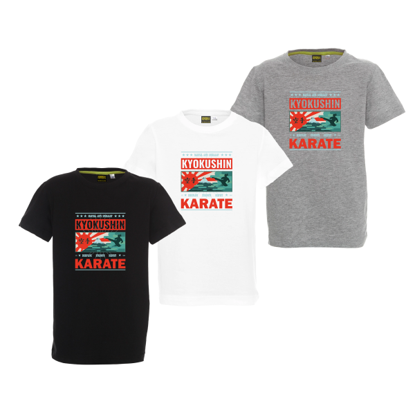 k6yyr0cieb-razem.png Koszulka dziecięca Kyokushin Rising Sun