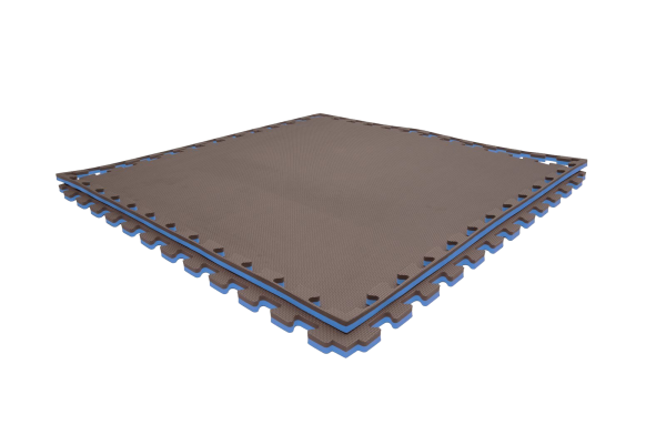 Tatami puzzlowe EVA 2 cm – szaro-niebieskie, 100 × 100 cm