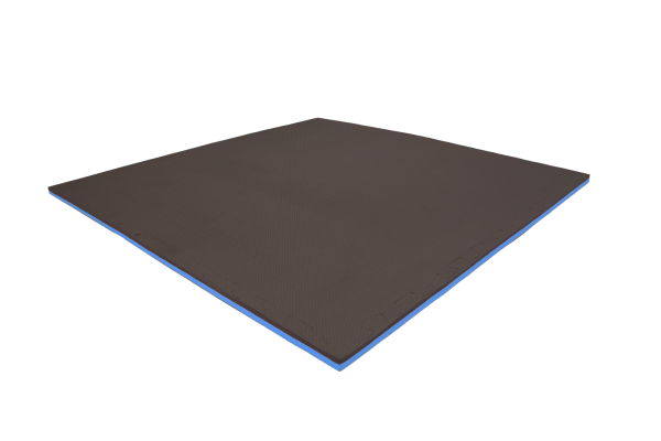 Tatami puzzlowe EVA 4 cm – czarno-niebieskie, 100 × 100 cm - NA ZAMÓWIENIE