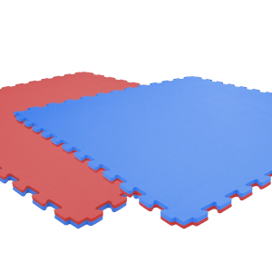 Tatami puzzlowe EVA 4 cm – niebiesko-czerwone, 100 × 100 cm - NA ZAMÓWIENIE