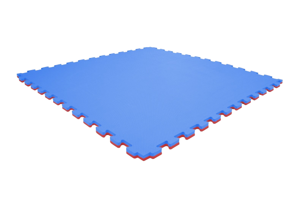 qdl7hx2bhq-mataniebieskoczerwona100x1002cm2.png Tatami puzzlowe EVA 2 cm – niebiesko-czerwone, 100 × 100 cm
