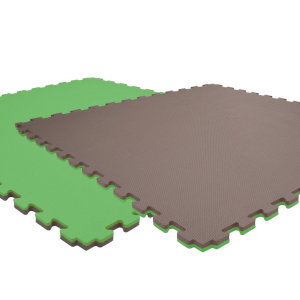 Tatami puzzlowe EVA 4 cm – szaro-zielone, 100 × 100 cm - NA ZAMÓWIENIE