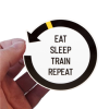 Naklejka Eat Sleep Train Repeat