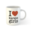 Kubek "I ❤️ Karate Girls" – Dla miłośników karate i silnych kobiet