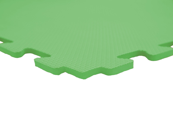 Tatami puzzlowe EVA 1 cm zielone 100×100 cm – lekka mata treningowa do karate, fitness, sztuk walk