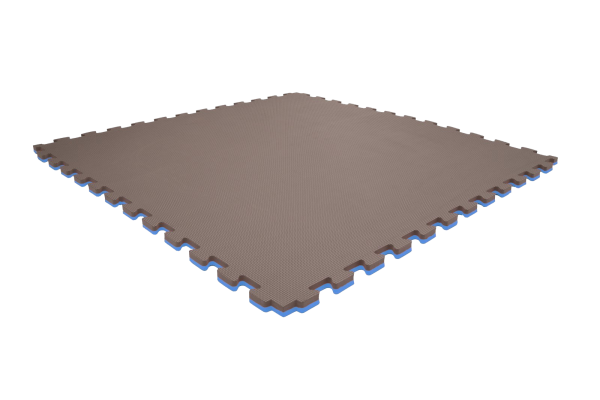 Tatami puzzlowe EVA 2 cm – szaro-niebieskie, 100 × 100 cm