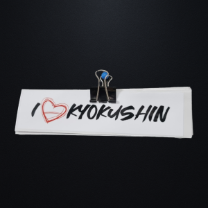 Naklejka I Love Kyokushin Biała
