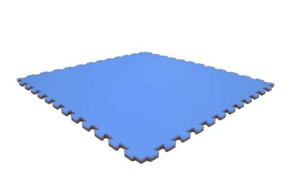 Tatami puzzlowe EVA 2 cm – szaro-niebieskie, 100 × 100 cm