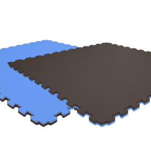 Tatami puzzlowe EVA 4 cm – czarno-niebieskie, 100 × 100 cm - NA ZAMÓWIENIE