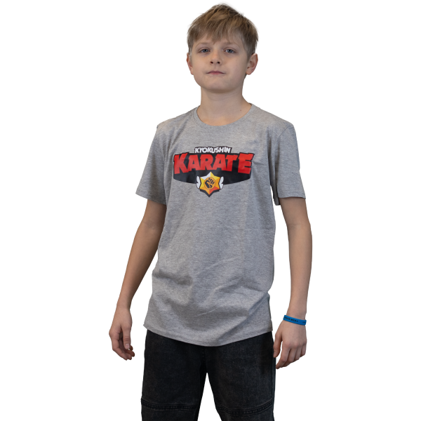 xcvzgk2onh-brawlstarsszara1.png Koszulka dziecięca Kyokushin Karate Stars
